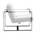28" X 35" X 31" White Leather Accent Chair (370417)