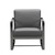 28" X 35" X 31" Dark Gray Leather Accent Chair (370419)