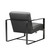 28" X 35" X 31" Dark Gray Leather Accent Chair (370419)