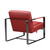 28" X 35" X 31" Red Leather Accent Chair (370420)