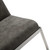 Sleek Dark Gray Faux Leather Adjustable Bar Stool (370619)
