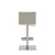 Sleek Light Gray Faux Leather Adjustable Bar Stool (370625)