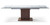 63" X 35" X 30" Walnut Glass Stainless Steel Extendable Dining Table (370705)
