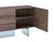 79" X 18" X 32" Walnut Glass Buffet (370764)