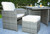 129" X 76" X 46" Gray 11Piece Outdoor Dining Set With Cushions (372320)