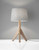 12.5" X 12.5" X 24.5" Natural Wood Table Lamp (372538)