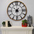 29.5" Round Metal & Wood Frame Columbus / Wall Clock (373143)