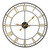 Oversized 31.5" Vintage Style Metal Wall Clock W/ Black & Gold Numerals (373202)