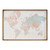 Watercolor World Map Wood Framed Wall Art (373216)