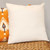 White Tweed Textured Velvet Square Pillow (373351)
