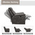 36.2" X 39.37" X 41.7" Brown Air Leather - Power Recliner With Usb Port (374130)
