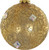 Mouth Blown Polish Glass Gold & Clear Christmas Ornament (375699)