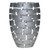 12" Mouth Blown Wall Design Silver Vase (375734)