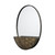 Oval Mirror Bronze Frame W/Storage Tray Wall Mirror (376389)