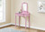 Pink Vanity Mirror And Storage Drawer (376503)