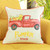Set Of 4 - 18" Pumpkin Truck Throw Pillow Cover In Multicolor (376854)