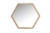 Modern Natural Wood Finish Hexagonal Wall Mirror (379820)