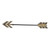 Black And Burnished Gold Metal Arrow Wall Decor (379827)