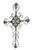 Gray Metal Scroll Design Gray Hanging Cross Wall Decor (379859)