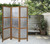 3 Panel Brown Corrugated Metal Room Divider (379904)