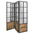 3 Panel Black And Brown Room Divider With An Optical Illusion (379905)