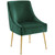 Discern Pleated Back Upholstered Performance Velvet Dining Chair Set Of 2 EEI-4149-GRN