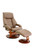 Sand Tan Top Grain Leather Recliner And Ottoman (379968)