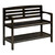 Rectangular Wood Bench With Back And Shelf In Espresso (380023)