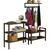 Wooden Large Peg Coat Or Towel Rack With Shelf In Espresso (380043)