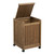 Rolling Solid Wood Laundry Hamper With Lid In Antique Chestnut (380046)