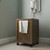 Rolling Solid Wood Laundry Hamper With Lid In Antique Chestnut (380046)