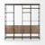 Medium Brown Wood And Metal Multi Shelves Shelving Unit (380592)