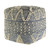 Blue Denim And Ivory Square Pouf With Cotton Stitched (380604)