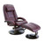 Merlot Faux Leather Swivel Adjustable Recliner And Ottoman Set (380744)