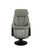 Putty Faux Leather Swivel Adjustable Recliner And Ottoman Set (380753)