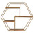 Stratton Home Decor Gold Hexagon Wall Shelf (380871)