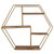 Stratton Home Decor Gold Hexagon Wall Shelf (380871)