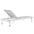 Charleston Outdoor Patio Aluminum Chaise Lounge Chair Set Of 2 EEI-4204-WHI-GRY