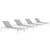 Charleston Outdoor Patio Aluminum Chaise Lounge Chair Set Of 4 EEI-4205-WHI-GRY