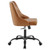 Designate Swivel Vegan Leather Office Chair EEI-4372-BLK-TAN
