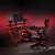Osp Home Furnishings Avatar Battlestation Gaming Desk - Red (AVA25-RD)
