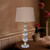 30.5 Inch Crystal & Metal Table Lamp In Antique Brass (5093)