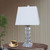 25 Inch Crystal & Metal Table Lamp In Antique Brass (5094)