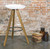 Traditional White Wood Theo Tractor Stool (HGDA464)