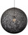 30 Inch Black Fabric String 30 Pendant Lamp Single Bulb (HGML402)