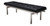 Traditional Black Leather Rectangle Louve Bench (HGTA895)