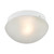 1 Light Mushroom Flushmount In White (7351FM/40)