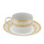 Iriana 8-Ounces Gold Can Cup/Saucer- Pack Of 24 (IRIANA-9GLD)
