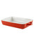 Sienna Red/White Rect Bakerware 12" (Pack Of 4) By (SIENA-12RECBKR)