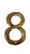 Log House Number Eight - Antique Brass (LHN8-AB)